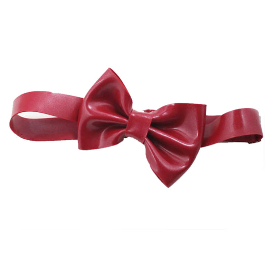 MONNIK | Obsidian Series: Latex Bow Tie Latex Bow - Front view - MONNIK Obsidian Collection