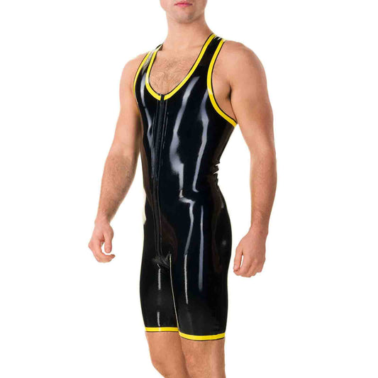 MONNIK | Silhouet Collection: Latex Muscle Suit Two-way zip
