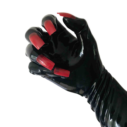 MONNIK | Silhouet Collection: MONNIK Black Latex Short Gloves