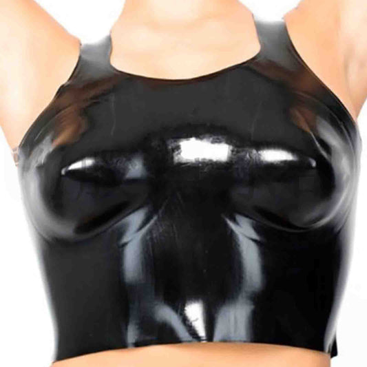 MONNIK | Silhouet Collection: MONNIK Black Latex Tight Tops