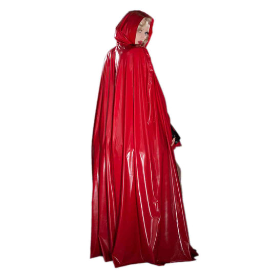 MONNIK | Obsidian Series: Latex Handmade Floor length Cloak - Front view - MONNIK Obsidian Collection