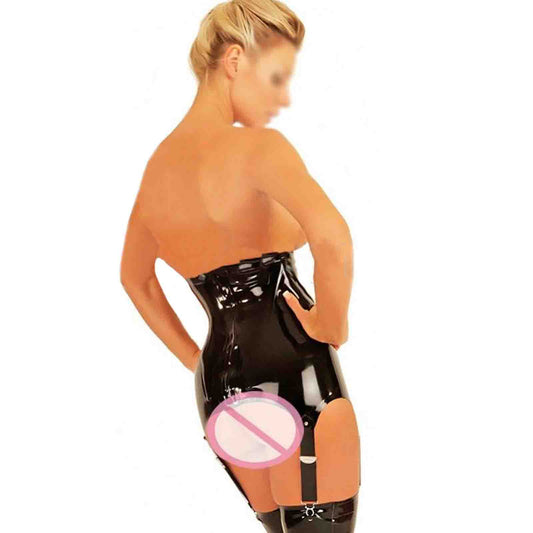 MONNIK Latex Tights with Belt - Front view - MONNIK Silhouet Collection