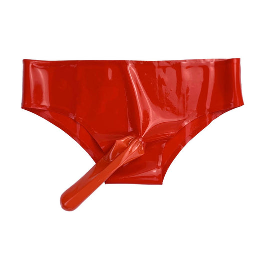 MONNIK | Silhouet Collection: MONNIK Latex Thong Red Briefs