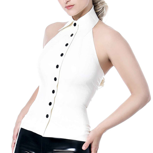 MONNIK | Obsidian Series: MONNIK Latex Handmade Shirt fit - Front view - MONNIK Obsidian Collection