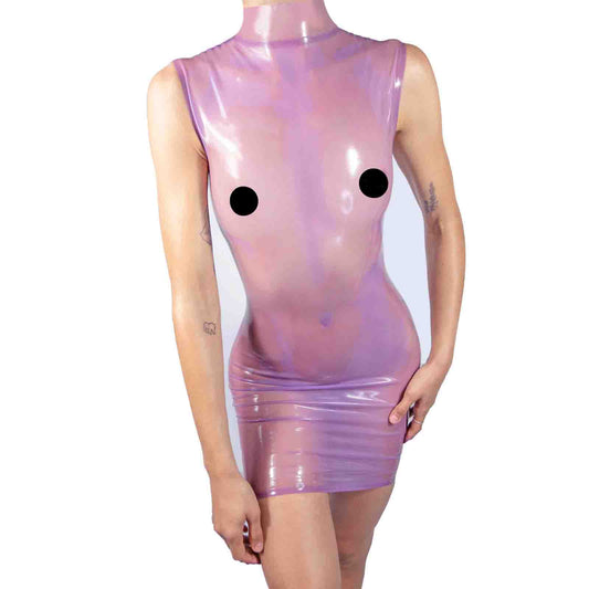 MONNIK Latex Transparent Dress High - Detail view - MONNIK Silhouet Collection