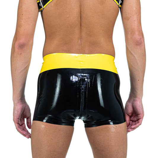 MONNIK | Obsidian Series: MONNIK Latex Handmade Boxer Shorts - Detail view - MONNIK Obsidian Collection