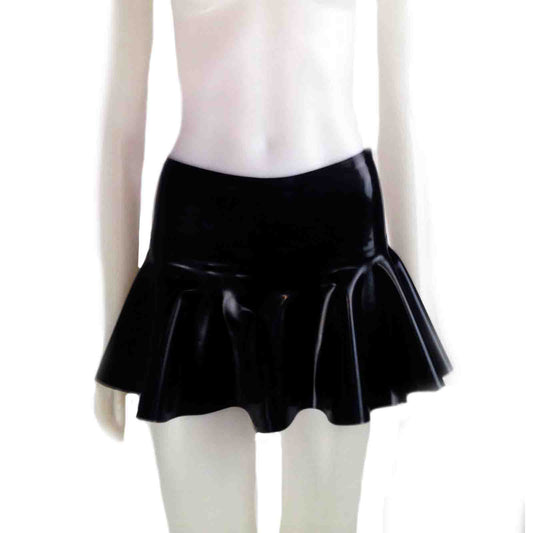 MONNIK | Silhouet Collection: MONNIK Black Latex Fashion Skirt