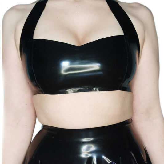 MONNIK | Obsidian Series: MONNIK Latex Handmade Top For - Front view - MONNIK Obsidian Collection