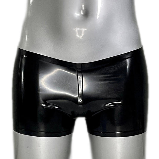 MONNIK | Obsidian Series: MONNIK Latex Men's Rubber Boxer - Front view - MONNIK Obsidian Collection