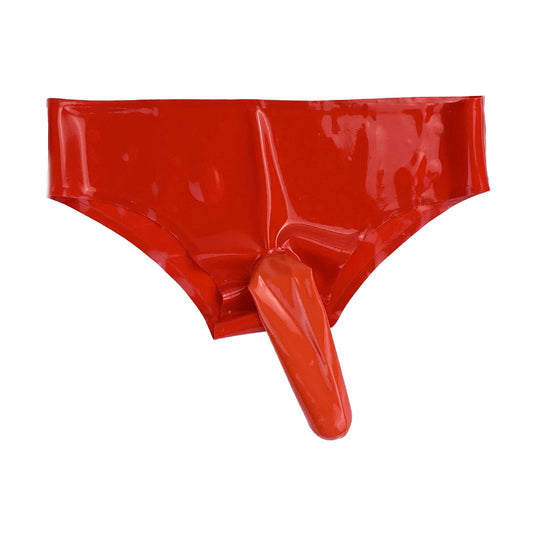 MONNIK | Silhouet Collection: MONNIK Latex Thong Red Briefs