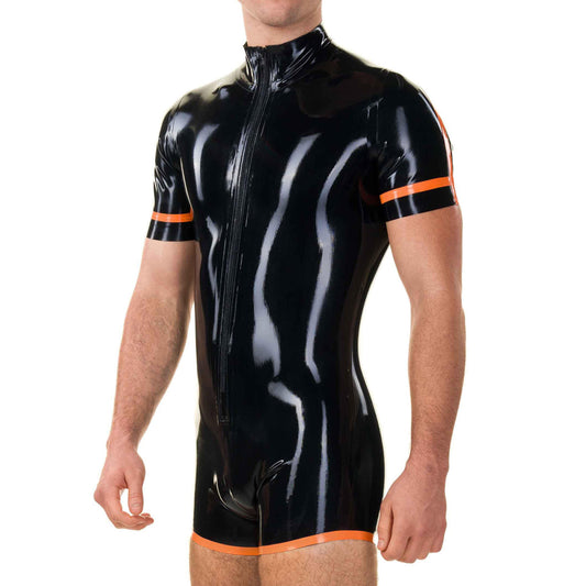 MONNIK | Silhouet Collection: Latex Men's Shortie Catsuit With