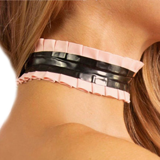 MONNIK | Obsidian Series: Latex Choker Fetish Handmade With - Detail view - MONNIK Obsidian Collection