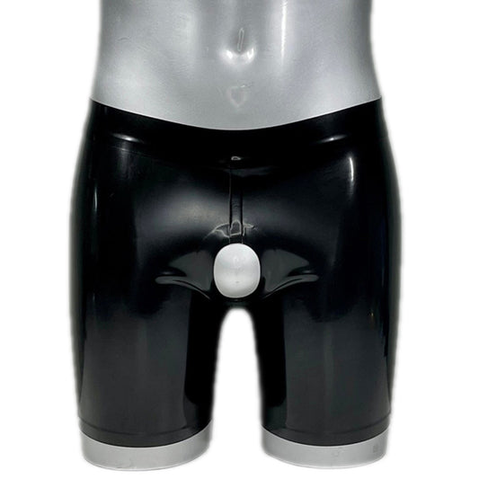 MONNIK | Obsidian Series: MONNIK Latex Men's Rubber Cock - Front view - MONNIK Obsidian Collection