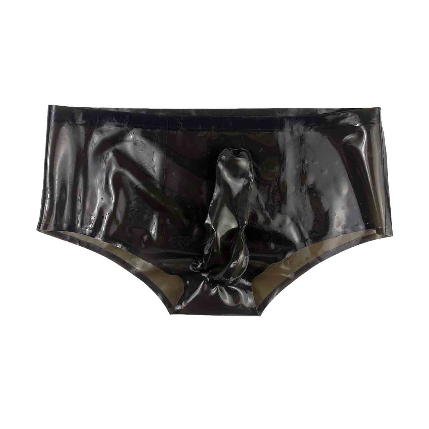 MONNIK Latex Briefs Rubber Men Translucent Black Tight Shorts with St –  Monnik Latex