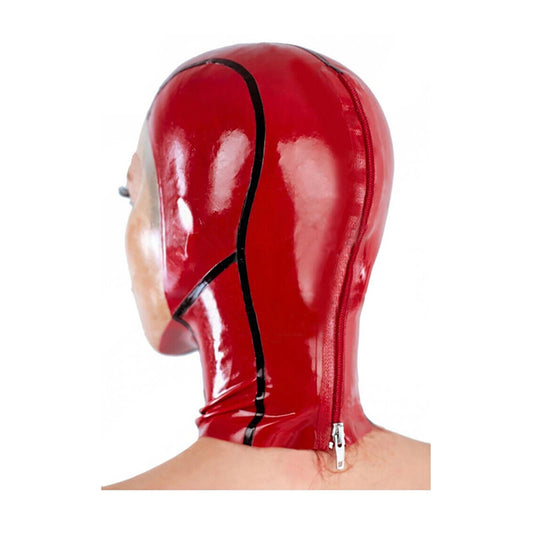 MONNIK | Visage Collection: MONNIK Latex Rubber Hood Red&Transparent
