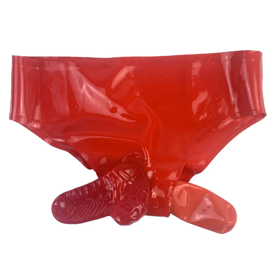 MONNIK | Silhouet Collection: MONNIK Latex Men Briefs Red