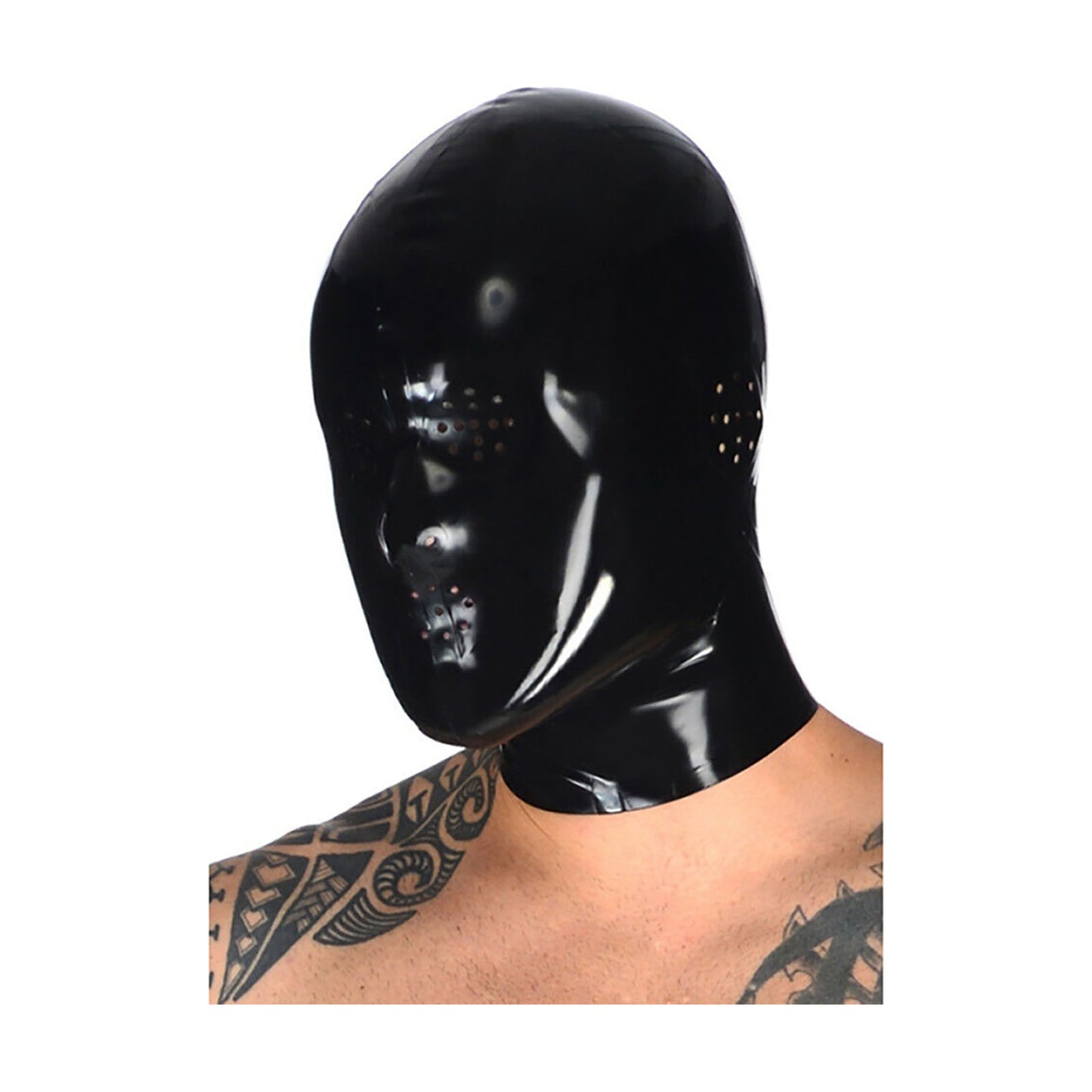 MONNIK Latex Hood Mask Open - View 3 - MONNIK Visage latex fashion